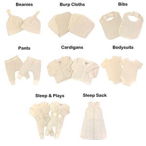 Member's Mark Baby Organic Cotton 15-Piece Layette Gift Set - Cream